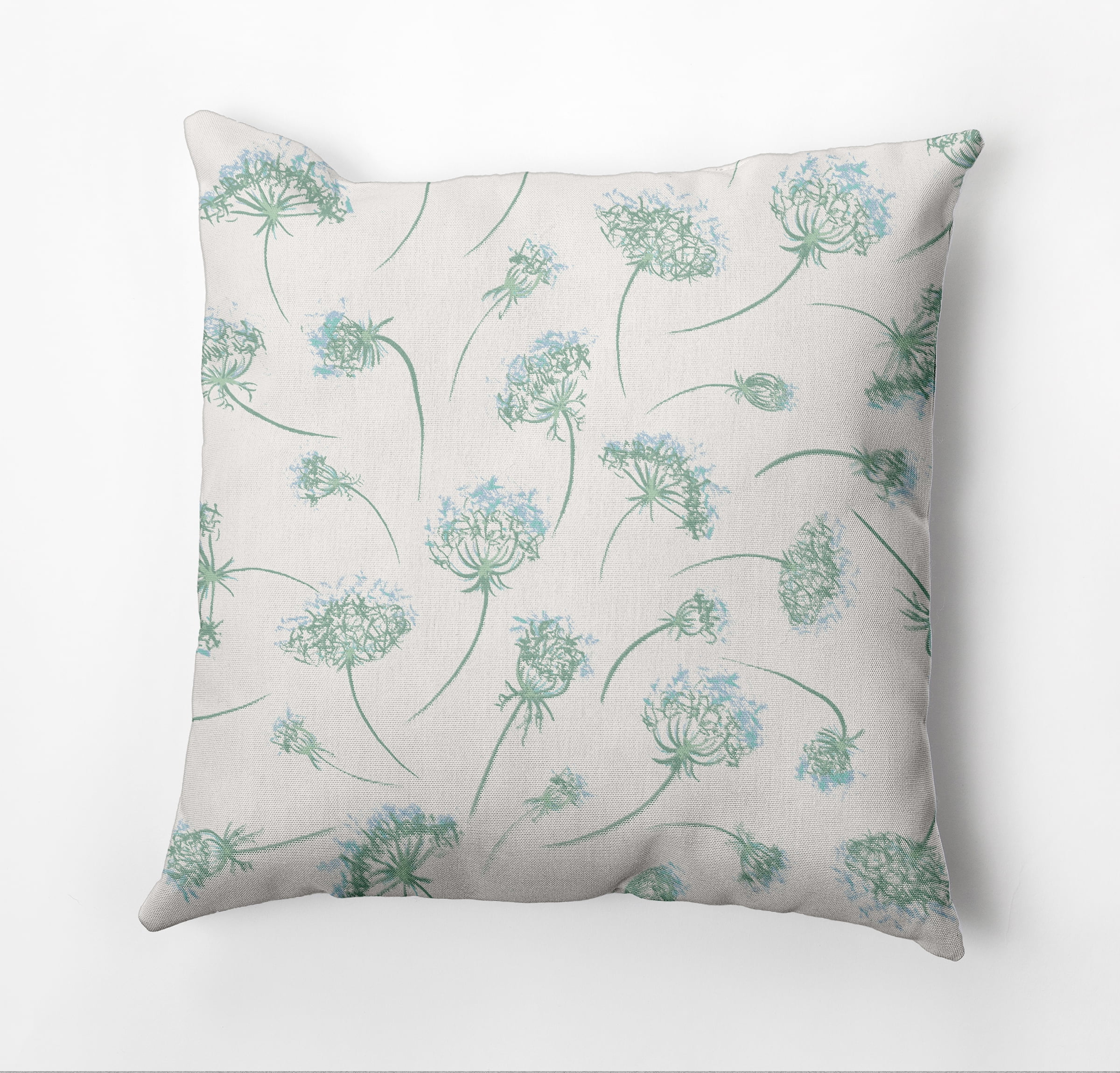 Simply Daisy Wishing Flowers Outdoor Pillow, Green/White, 20 in x 20 in