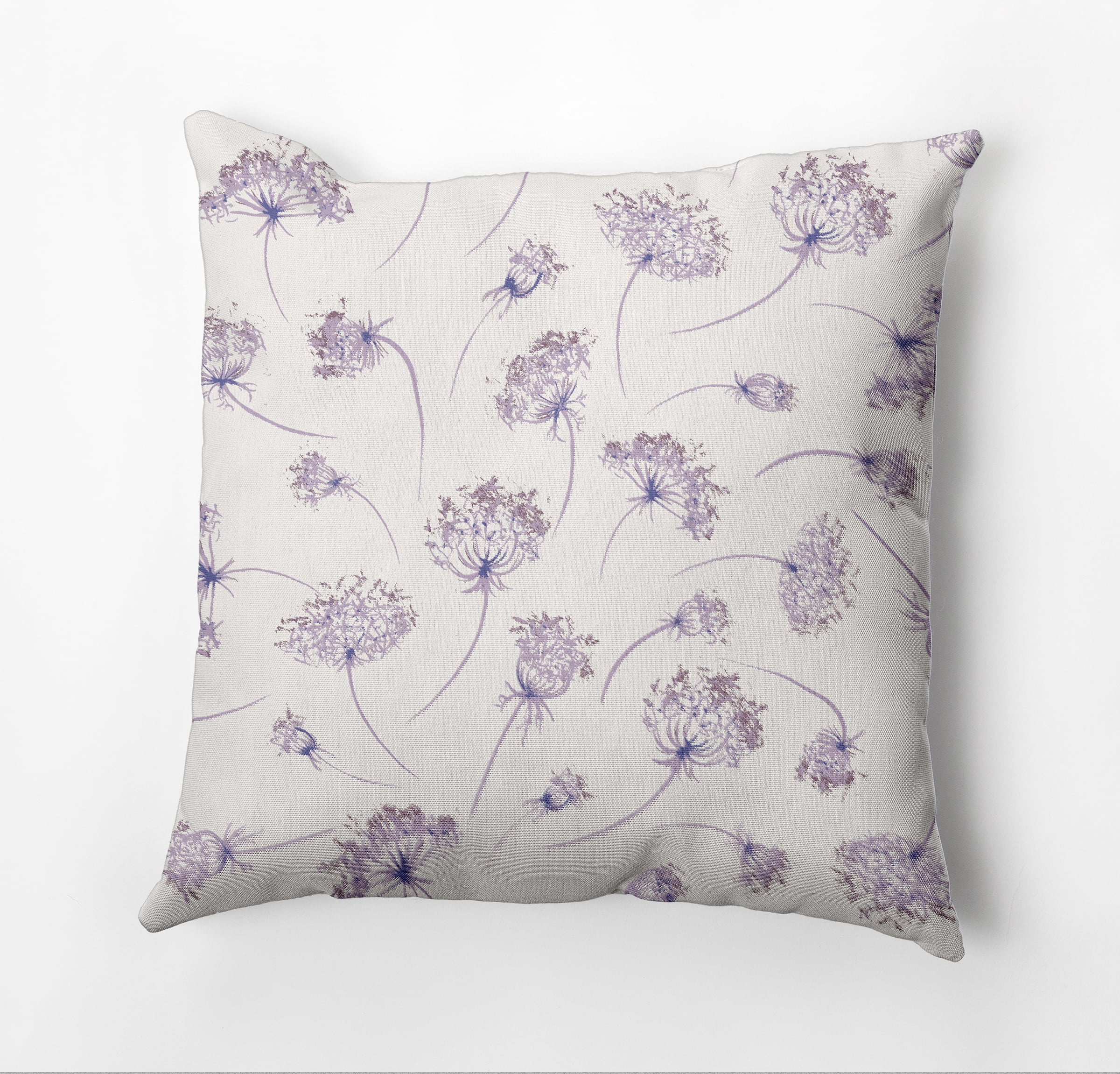 Simply Daisy Wishing Flowers Outdoor Pillow, Purple, 18 in x 18 in