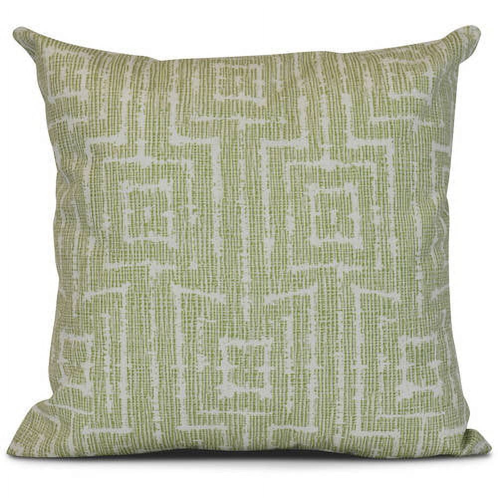 Simply Daisy, Woven Tiki, Geometric Print Outdoor Pillow