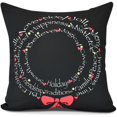 thumbnail image 1 of Simply Daisy, Wreath of Words Word Print Outdoor Pillow, 1 of 2