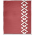 thumbnail image 1 of Simply Daisy Zipper Stripe Fleece Throw Blanket, Ligonberry Red, Oversized Throw, 1 of 4