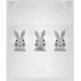 thumbnail image 1 of Simply Daisy in Laurel Tree Green Bunny Triplets Easter Throw Blanket, Standard Throw, 1 of 4