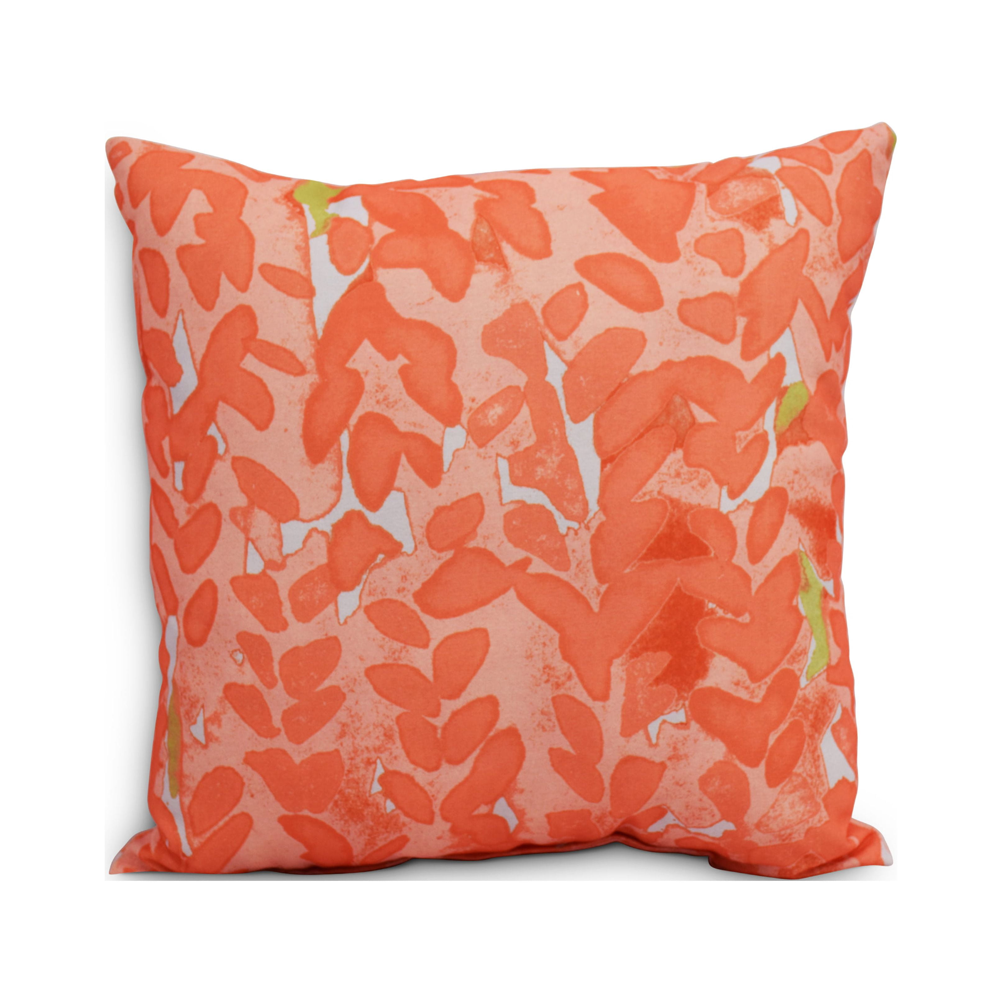 Coral Floral 16" x 16" Square Throw Pillow