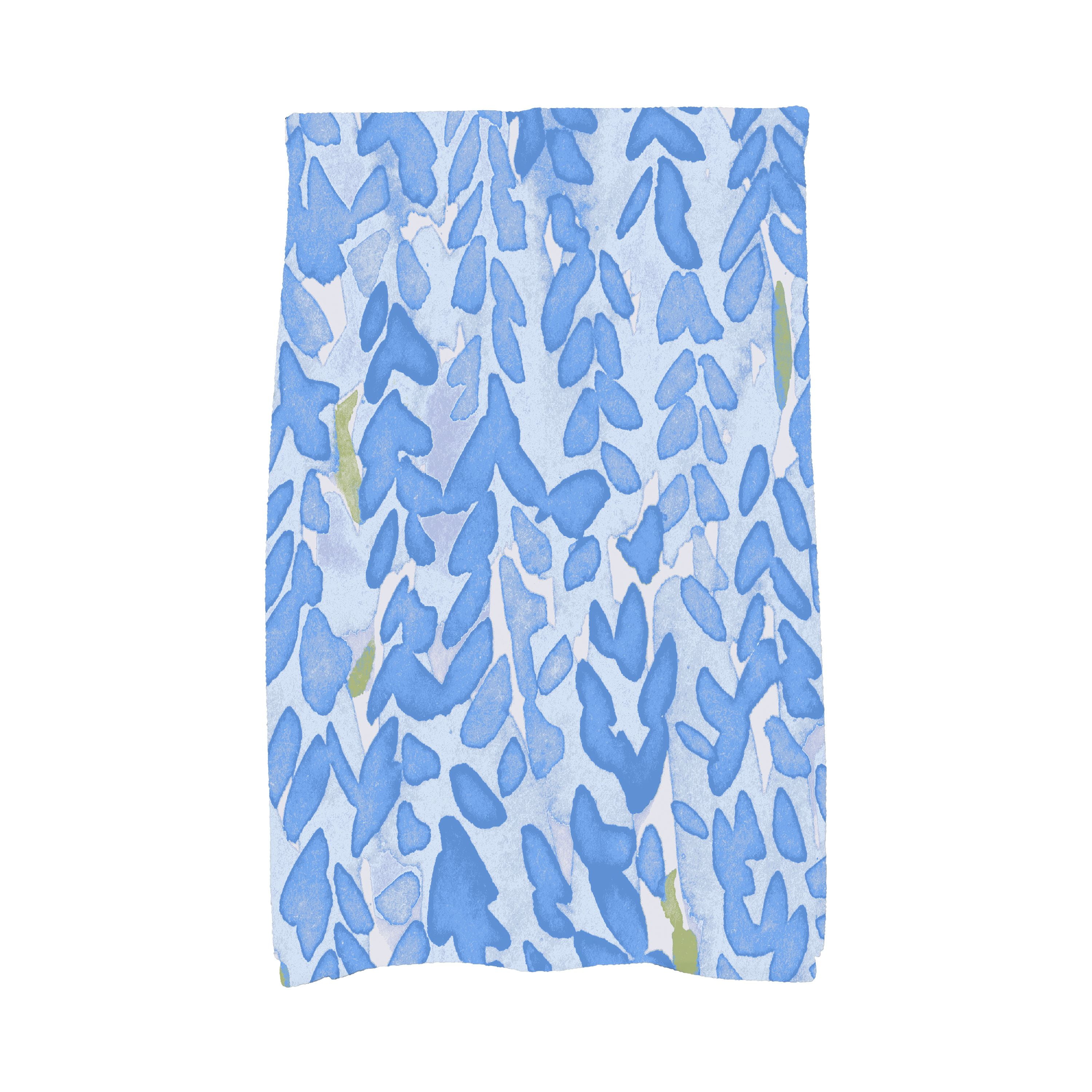 Simply Daisy's Flower Bell 16x25 inch Light Blue Floral Kitchen Towel