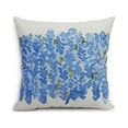 thumbnail image 1 of Simply Daisy's Flower Bell Bunch 16 inch Blue Decorative Floral Throw Pillow, 1 of 2