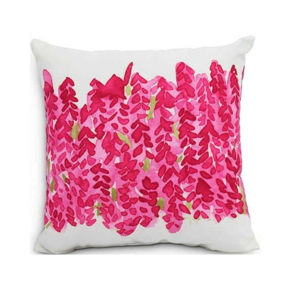 Simply Daisy's Flower Bell Bunch 16 inch Pink Decorative Floral Throw Pillow