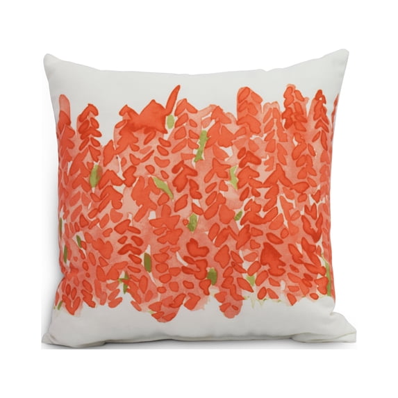 Simply Daisy's Flower Bell Bunch 18 inch Orange Decorative Floral Throw Pillow