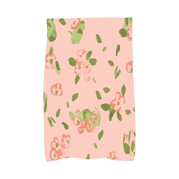Simply Daisy's Forget Me Not Collage 16x25 inch Peach Floral Kitchen Towel