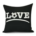 thumbnail image 1 of Simply Daisy's, Love Soccer, Black 26 Inch Word Print Pillow, 1 of 2