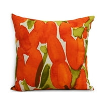 Simply Daisy's Sunset Tulip 18 inch Orange Decorative Floral Throw Pillow