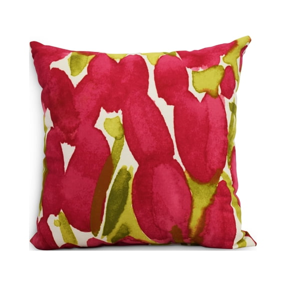 Simply Daisy's Sunset Tulip 18 inch Red Decorative Floral Throw Pillow