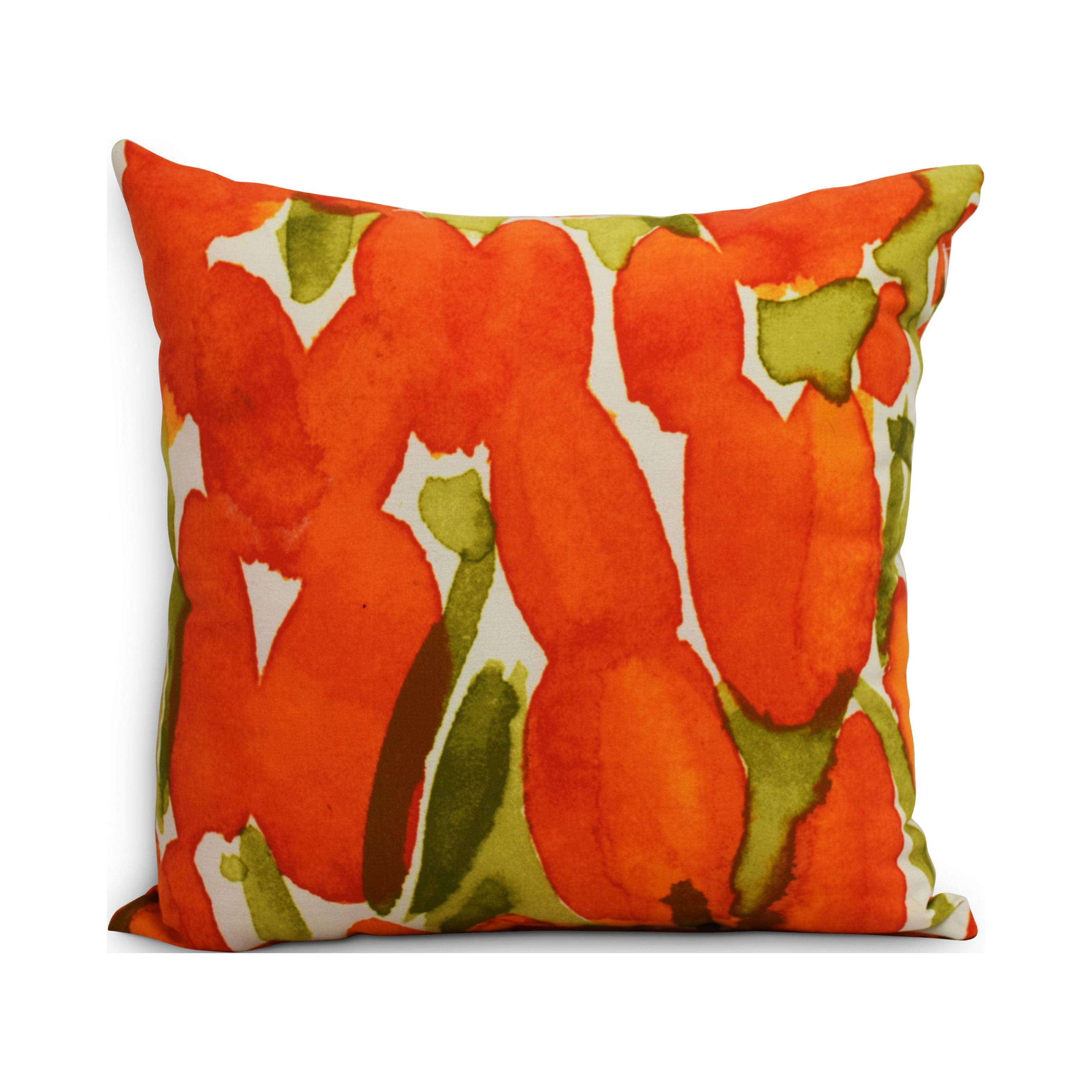 Simply Daisy's Sunset Tulip 20 inch Orange Decorative Floral Throw Pillow