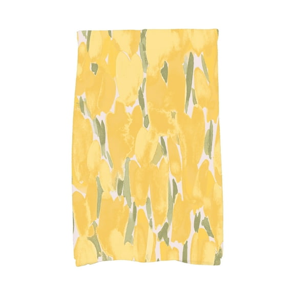 Simply Daisy's Tulip Blossom 16x25 inch Yellow Floral Kitchen Towel