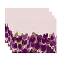 thumbnail image 1 of Simply Daisy's Tulip Blossom Garden 18x14 inch Purple Floral Print Placemat (Set of Four), 1 of 2
