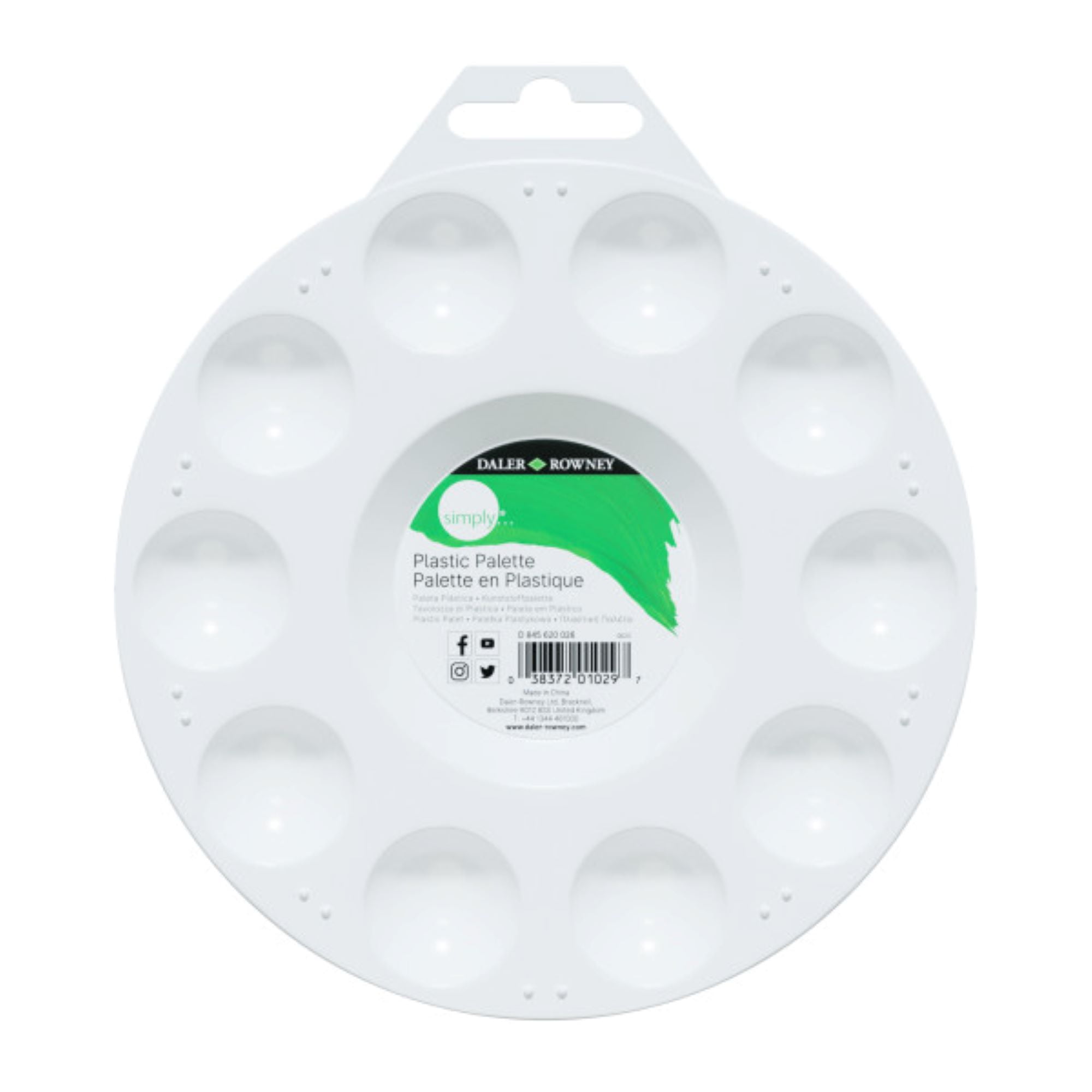 Simply Daler-Rowney Plastic Palette, 1 Each