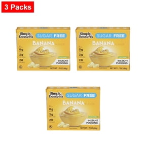 Simply Delish Banana Sugar Free Instant Pudding - 1.7 oz - 3 Packs