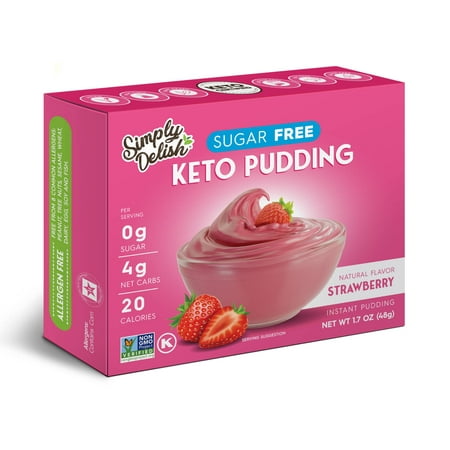 Simply Delish Instant Pudding, Strawberry-1.7 oz
