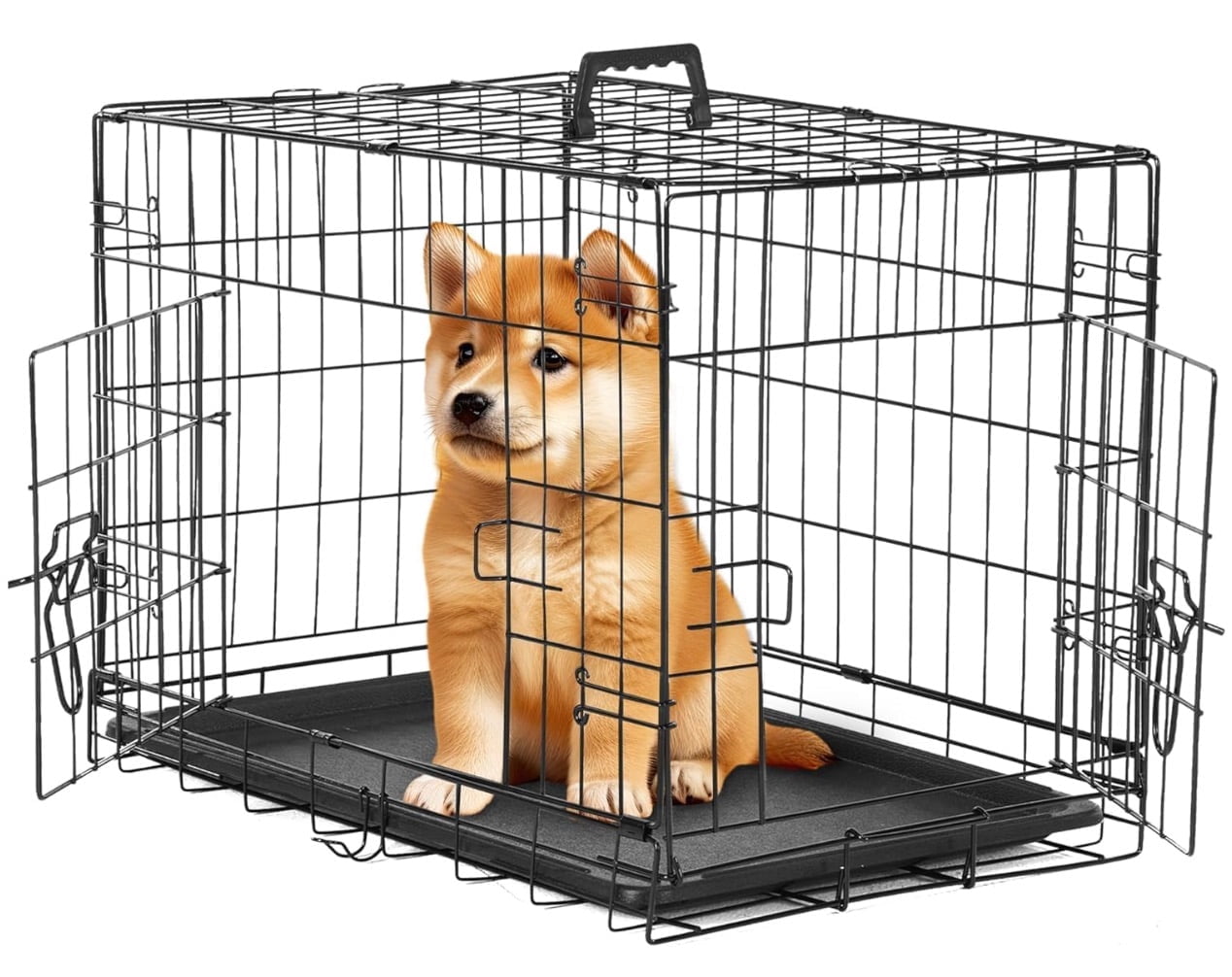 Simply Deluxe Small Dog Crate, 24 Inches