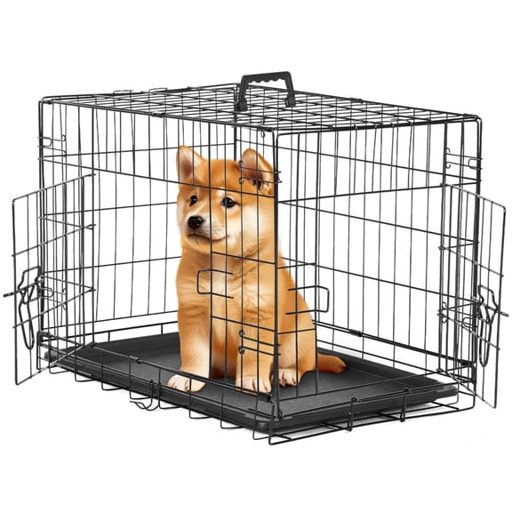 Simply Deluxe Small Dog Crate, 24 Inches