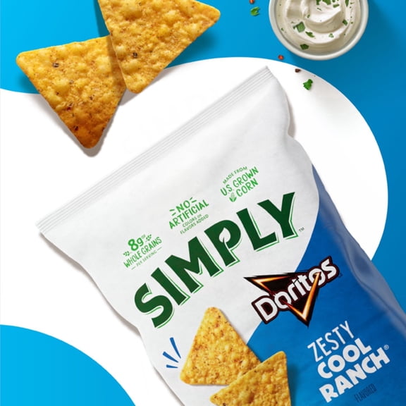Simply Doritos Zesty Cool Ranch Tortilla Chips, 5.5 oz