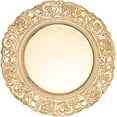 thumbnail image 1 of Simply Elegant Baroque with Filigree Plastic Charger Plate | Service Plate for Parties, Dinner, Weddings, Quinceaneras and Events | 14 inch Diameter | Gold- Gloss Finish | Set of 12, 1 of 1