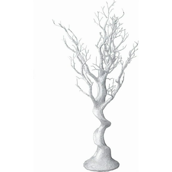 Simply Elegant Faux Manzanita Tree 29in. x 21in. Plastic Bonsai Tree for Wedding, Birthday Decoration | Ideal for Decorators and Event Planner (Silver)
