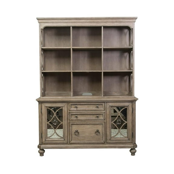 Simply Elegant Multi 3 Piece Desk & Hutch Set