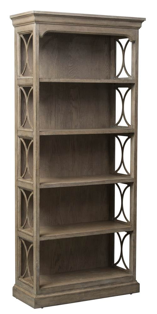 Simply Elegant White Rubberwood Bookcase with Cathedral Veneers