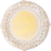 Simply Elegant Victorian Edge Plastic Charger Plate | Service Plate for Parties, Dinner, Weddings, Quinceaneras and Events | 13 inch Diameter | Gold | Set of 12