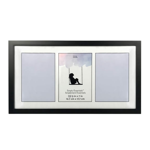 Studio Decor Simply Essentials 3 Opening Black Collage Frame with Mat