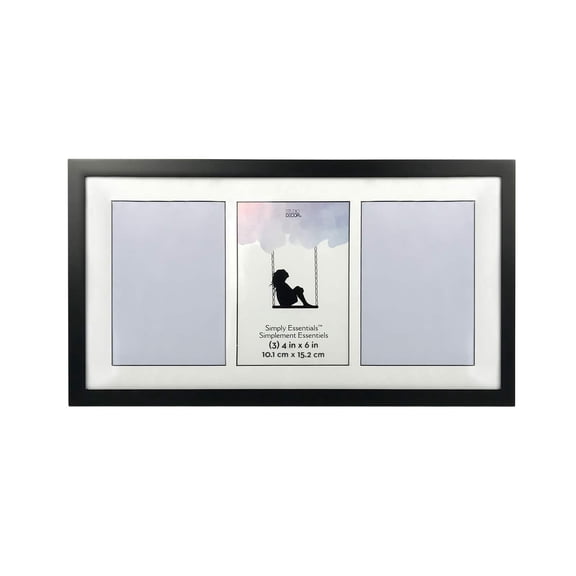 Studio Decor Simply Essentials 3 Opening Black Collage Frame with Mat