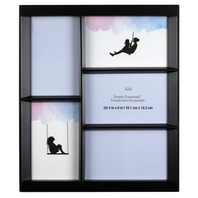 Studio Decor Simply Essentials 5 Opening 4" x 6" Black Collage Frame