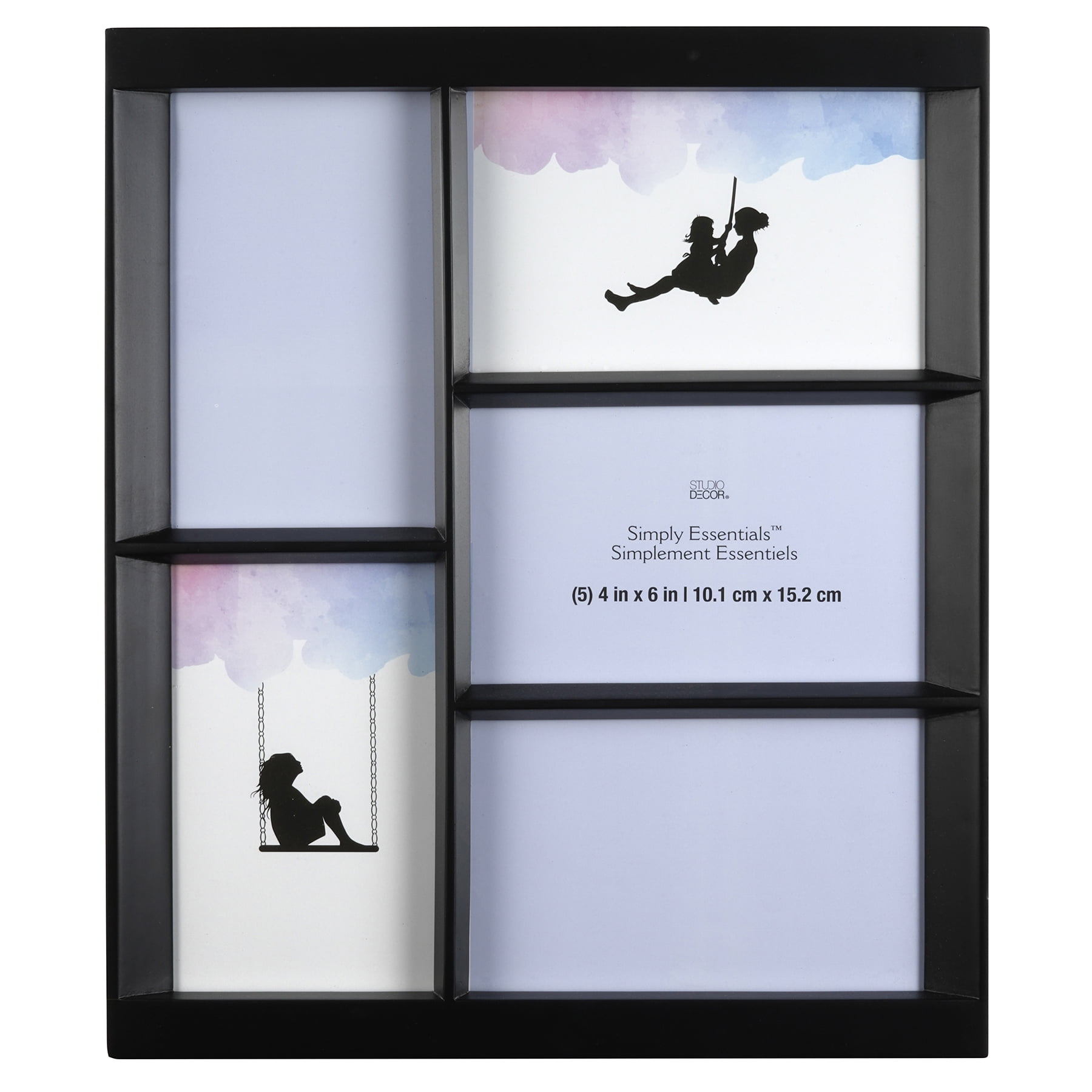 Simply Essentials 5 Opening 4" x 6" Black Collage Frame by Studio Decor