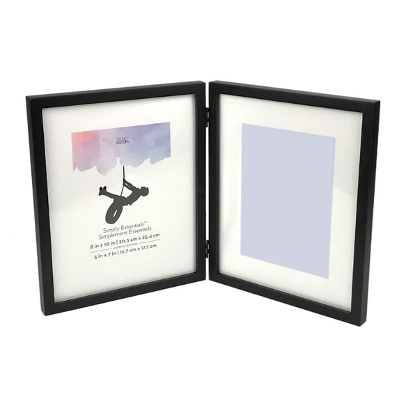 Studio Decor Simply Essentials 5" x 7" Black Hinged Frame with Mat