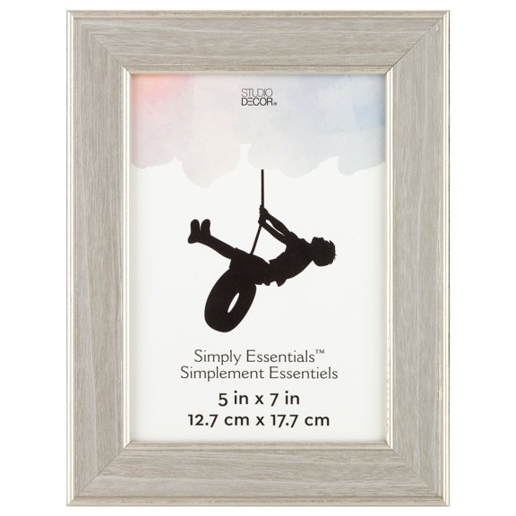 Studio Decor Simply Essentials 5" x 7" Gray with Silver Edge Frame