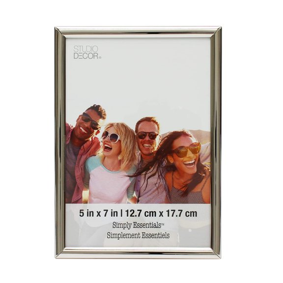 Studio Decor Simply Essentials 5" x 7" Polished Silver Frame