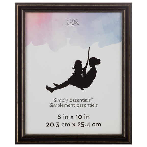 Studio Decor Simply Essentials Distressed Black Wood Frame