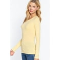 thumbnail image 1 of Simply Fashion Active Basic CrewNeck LongSleeve Slim Fit Cotton Tshirts,yellow,Xlarge, 1 of 2