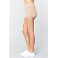 thumbnail image 1 of Simply Fashion Active Foldover Banded Wait Basic Yoga Short Pants, KHAKI-MEDIUM, 1 of 5