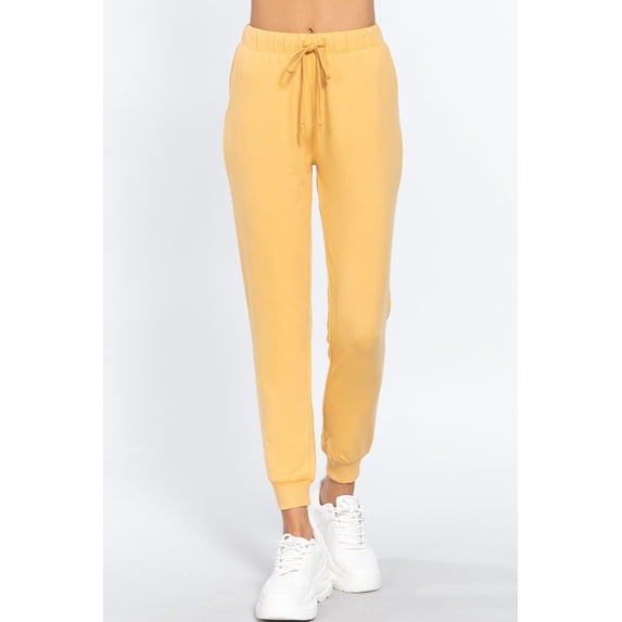 Simply Fashion Franch Terry Jogger Pants,VANILLA,2X