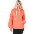 thumbnail image 1 of Simply Fashion Hoodie Kangaroo Pocket SweatShirts,D.CORAL,LARGE, 1 of 2