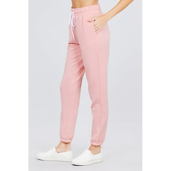 Simply Fashion Inner Brushed FLEECE FRENCH TERRY Jogger ,blushpink,medium