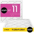 thumbnail image 1 of Simply Filters 11.25x11.25x1 MERV 11, MPR 1000, AC Furnace HVAC Air Filter (2 Pack), 1 of 8