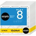 thumbnail image 1 of Simply Filters 12x24x4 MERV 8, MPR 600, AC Furnace HVAC Air Filter (12 Pack), 1 of 8