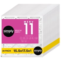 Simply Filters 15.5x17.5x1 MERV 11, MPR 1000, AC Furnace HVAC Air Filter (24 Pack)