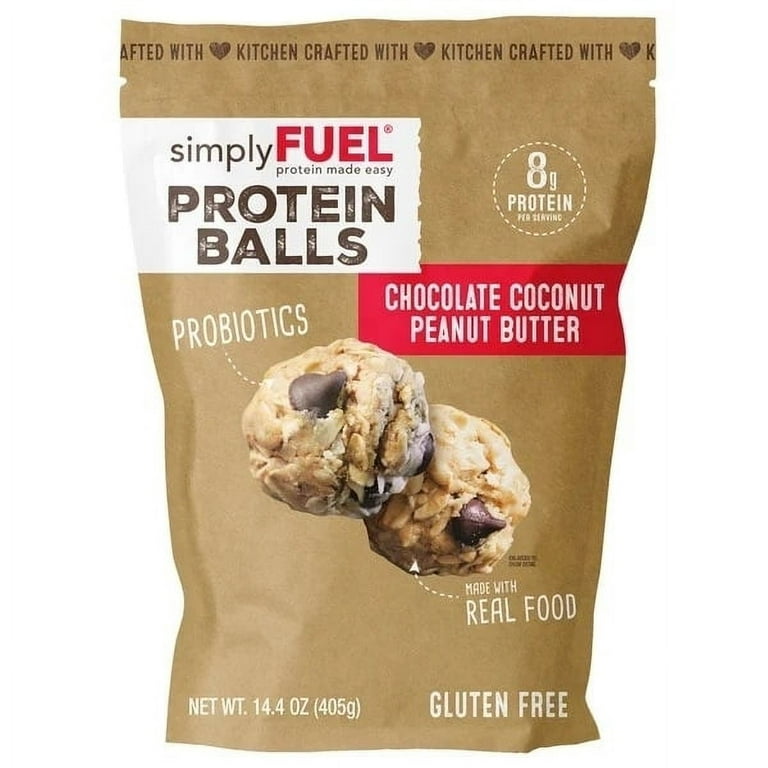 Simply Fuel Protein Balls, Chocolate Coconut Peanut Butter (14.4 Ounce) 