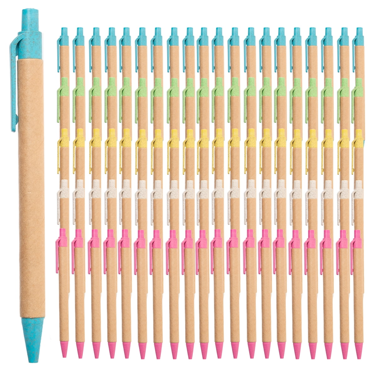 Walmart daily deals:  Simply Genius (100pk) Eco Friendly Ballpoint Pens, Medium Point, Black Ink, Multicolor Sustainable Office Supplies