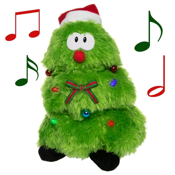Simply Genius 12" Animated Christmas Tree: Singing Dancing Plush Toy Stuffed Animal