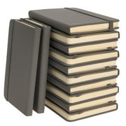 Simply Genius (12pk) A6 Mini Leatherette Cover Notebook, Lined, 3.7" x 5.7"