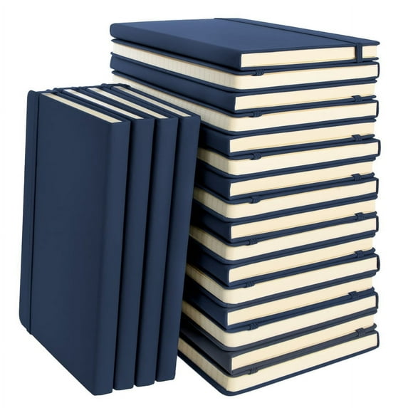 Simply Genius (20pk) A5 Hardcover Journal Notebook, 5.7x8.4, Navy